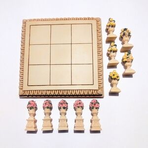 Vtg Avon Gift Collection Resin Garden Tic Tac Toe Game